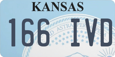 KS license plate 166IVD