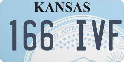 KS license plate 166IVF