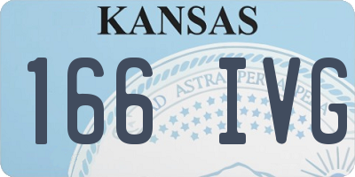 KS license plate 166IVG