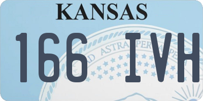 KS license plate 166IVH