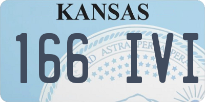 KS license plate 166IVI