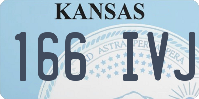 KS license plate 166IVJ