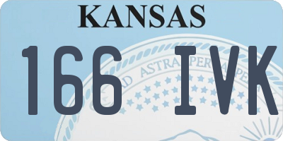 KS license plate 166IVK