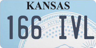 KS license plate 166IVL