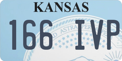 KS license plate 166IVP