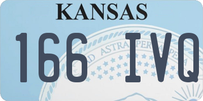 KS license plate 166IVQ