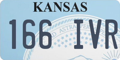 KS license plate 166IVR