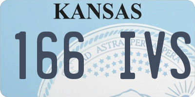 KS license plate 166IVS