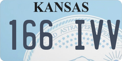 KS license plate 166IVV