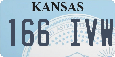 KS license plate 166IVW