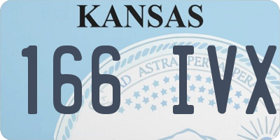KS license plate 166IVX