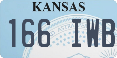 KS license plate 166IWB