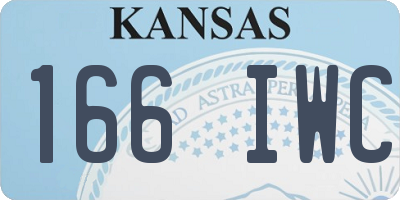KS license plate 166IWC
