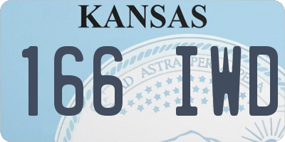 KS license plate 166IWD