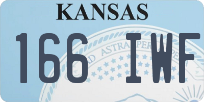KS license plate 166IWF