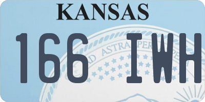 KS license plate 166IWH