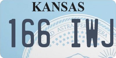 KS license plate 166IWJ