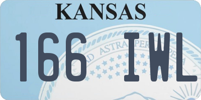 KS license plate 166IWL