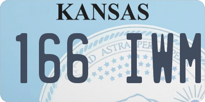 KS license plate 166IWM