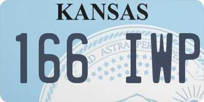 KS license plate 166IWP