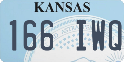 KS license plate 166IWQ