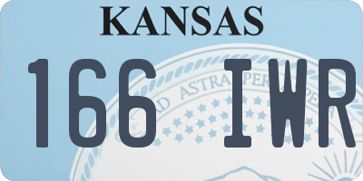 KS license plate 166IWR