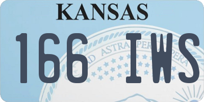 KS license plate 166IWS