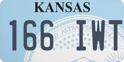 KS license plate 166IWT