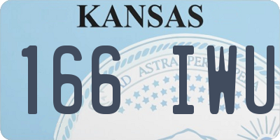 KS license plate 166IWU