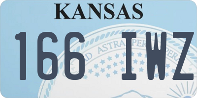 KS license plate 166IWZ