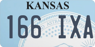 KS license plate 166IXA