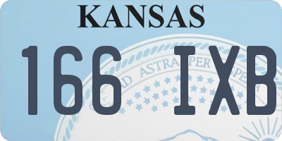 KS license plate 166IXB