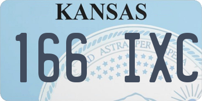 KS license plate 166IXC