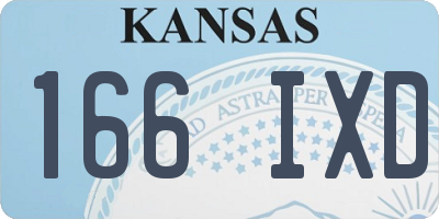 KS license plate 166IXD