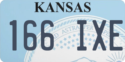 KS license plate 166IXE