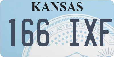 KS license plate 166IXF