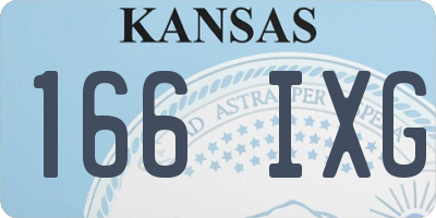 KS license plate 166IXG