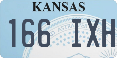 KS license plate 166IXH