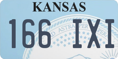 KS license plate 166IXI