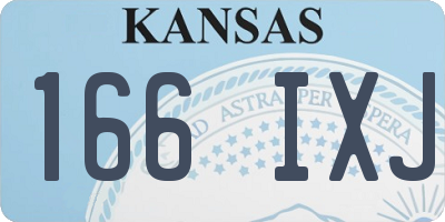 KS license plate 166IXJ