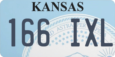 KS license plate 166IXL