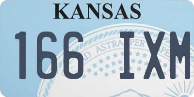 KS license plate 166IXM