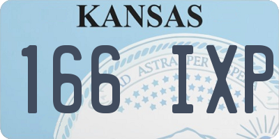 KS license plate 166IXP