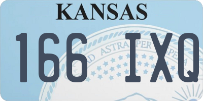 KS license plate 166IXQ