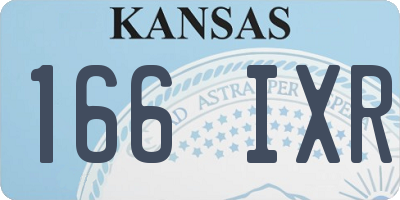 KS license plate 166IXR