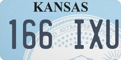 KS license plate 166IXU