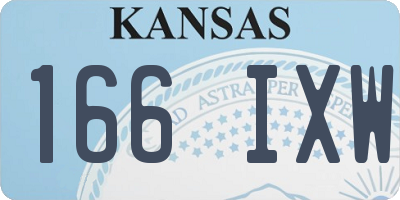 KS license plate 166IXW