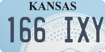 KS license plate 166IXY