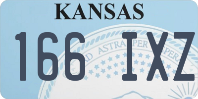KS license plate 166IXZ