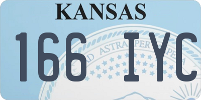 KS license plate 166IYC